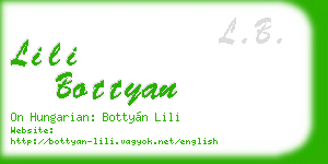 lili bottyan business card